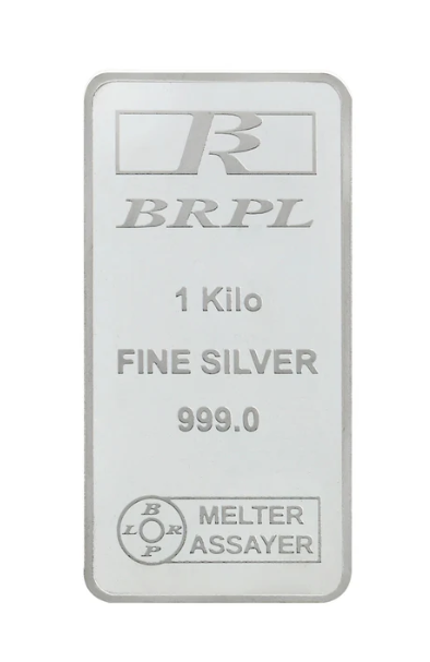 BRPL 1 kilogram fine silver bar, 999 purity